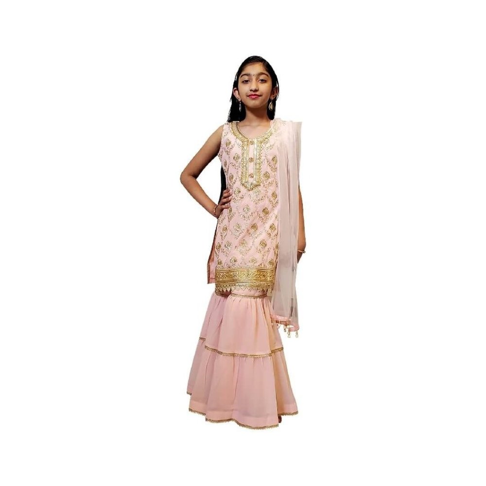 Heavy embroidered Palazzo set for girls